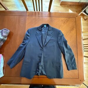 Canali Navy Blue Sport Coat Pin Stripe